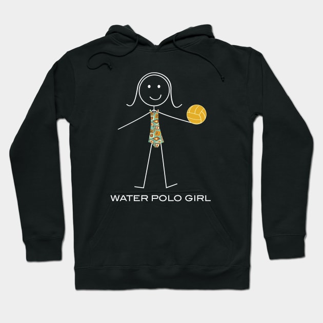 Funny Womens Water Polo Design Hoodie by whyitsme